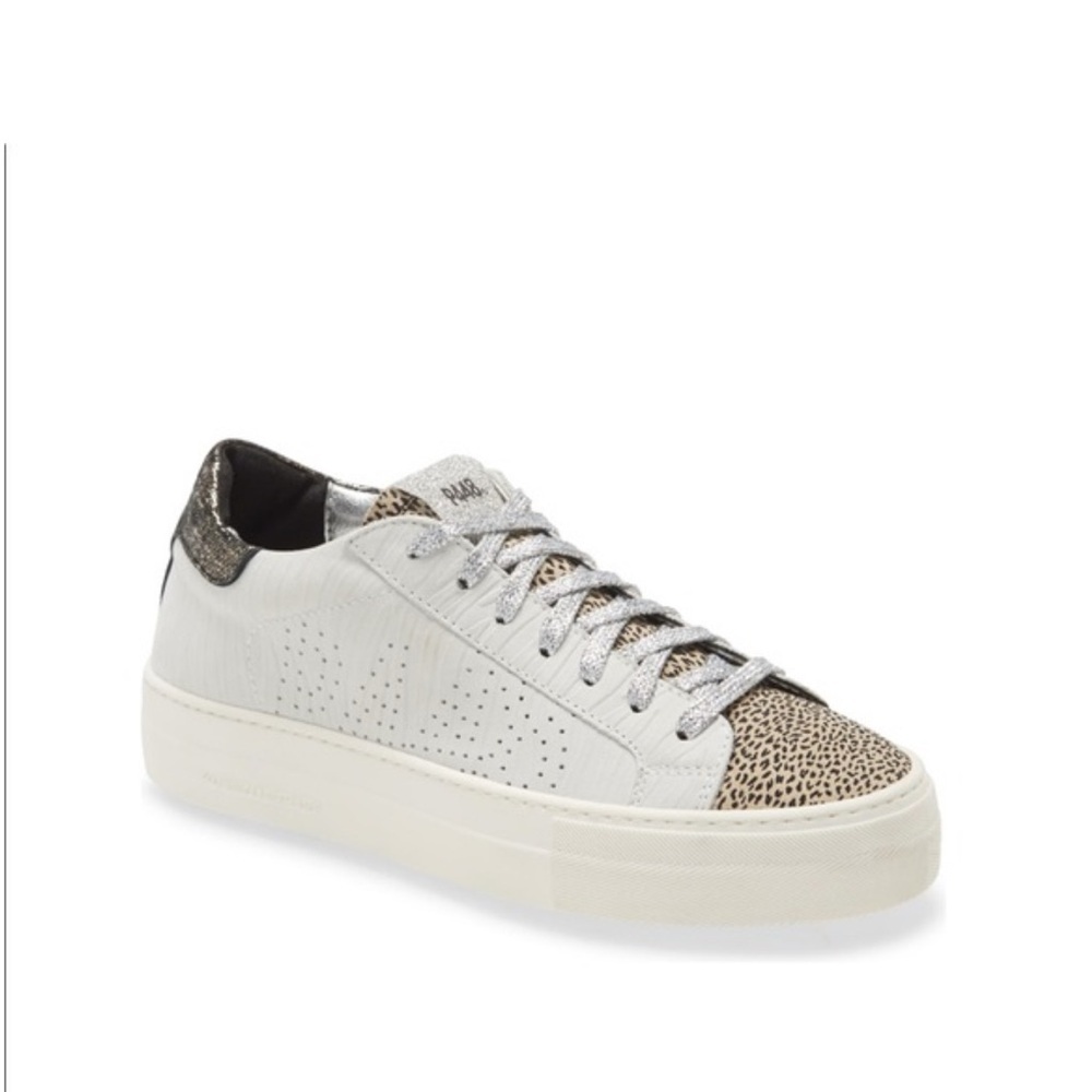 P448 Thea Low Top Sneaker Zebra Bronze NWB 37 7